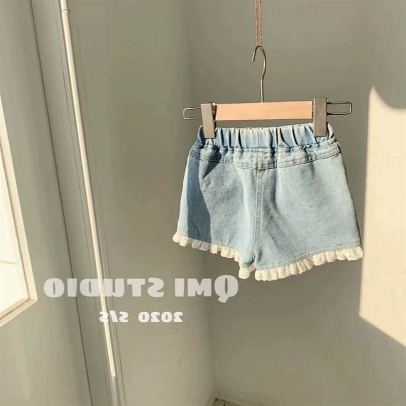 Girls Denim Shorts Korean Lightweight Summer for Toddler Casual Versatile Childrens Clothing Outdoor Wear 260311