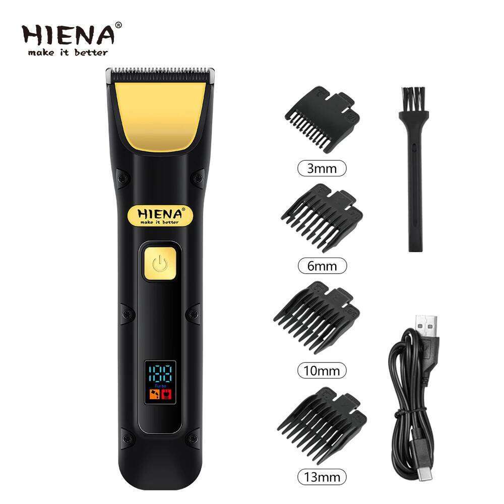 HIENA Professional Electric Clipper Barber Hair Cutting Machine 9000 RPM Haircut Metal Trimmer for Men C260312