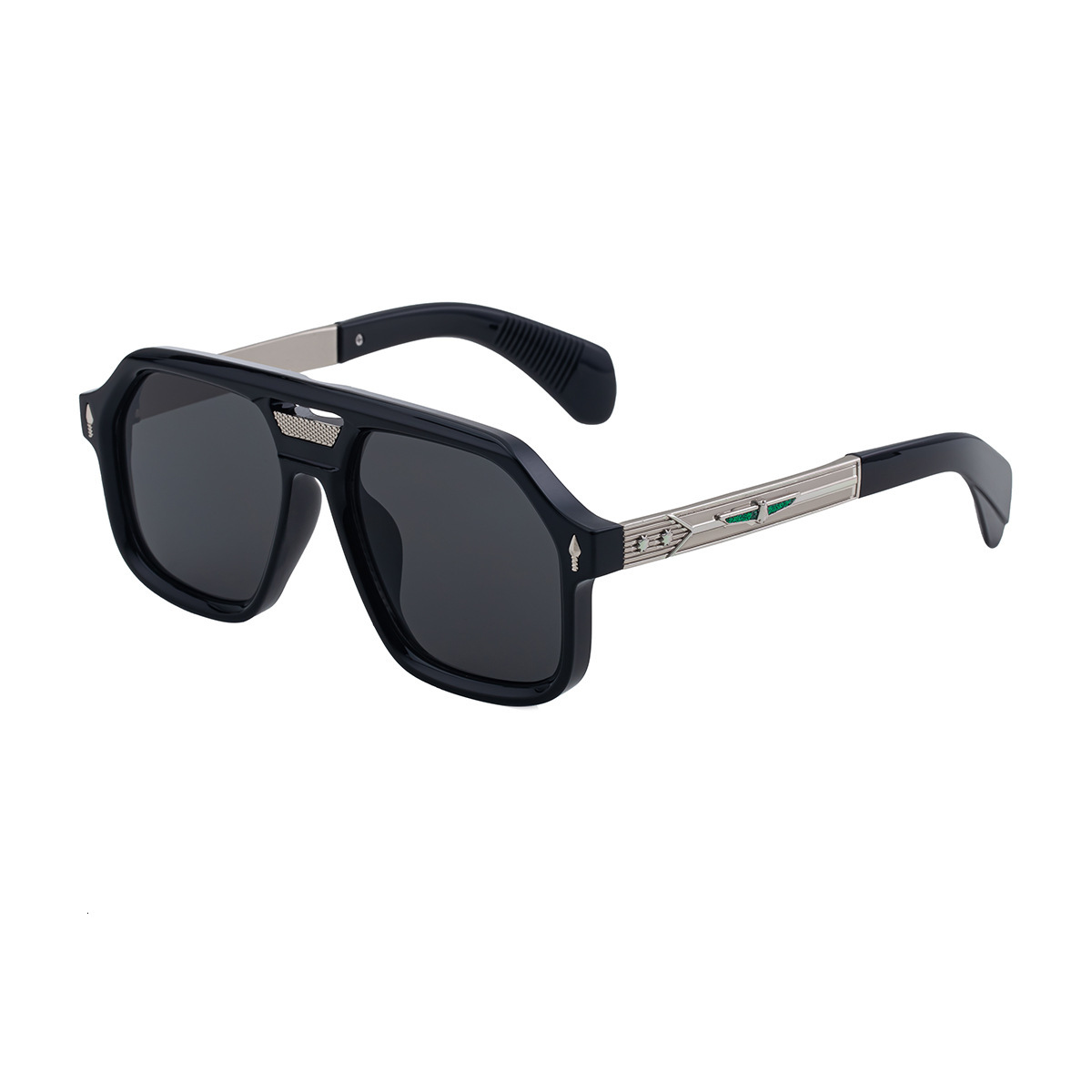 2026 New Fashion Square Frame Polarized Retro Double-Beam Outdoor Sun Protection Sunglasses for Men,