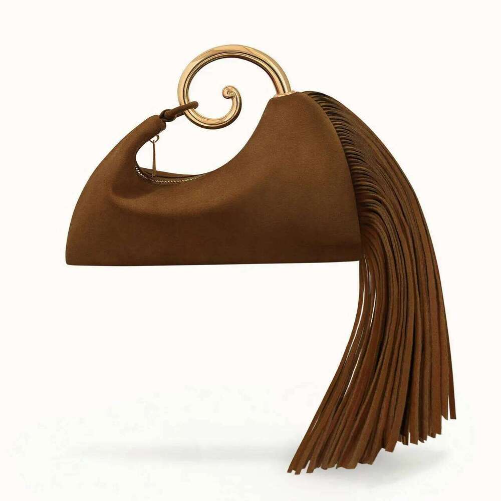 Fashion Women Mini Faux Suede Fringed New Luxury Designer Handbag Spacious Crossbody Bag For Ladies Tassel Purse