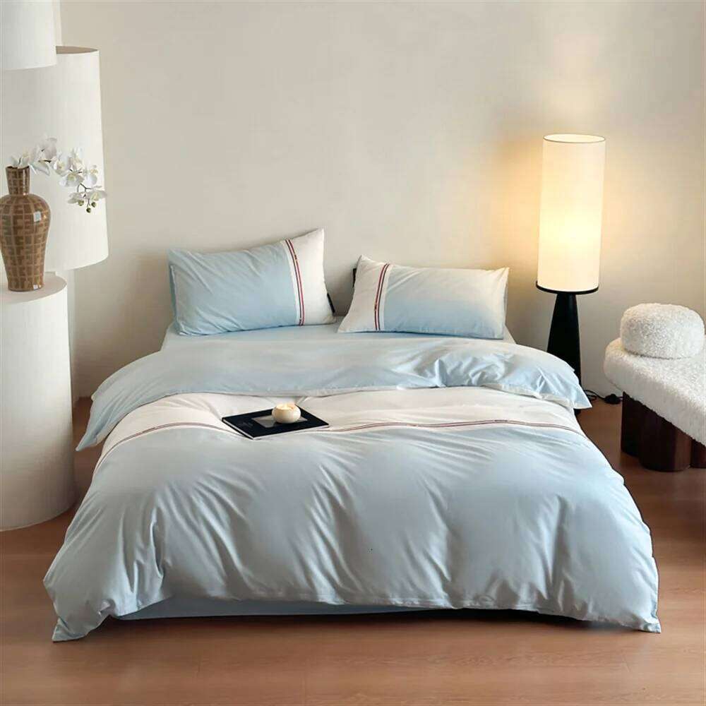 2025 New Cotton A Class Embroidery Four-Piece Set - Brown Sheet Bed Girls Quilt Cover H260312