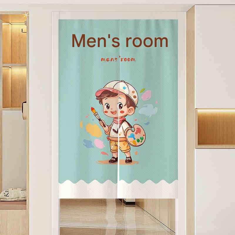 YL-38336 Cartoon Toilet Curtain, Bathroom Cloth Curtain, Washroom Partition Curtain, Screen Curtain, Half Curtain, Manufacturer Wholesale