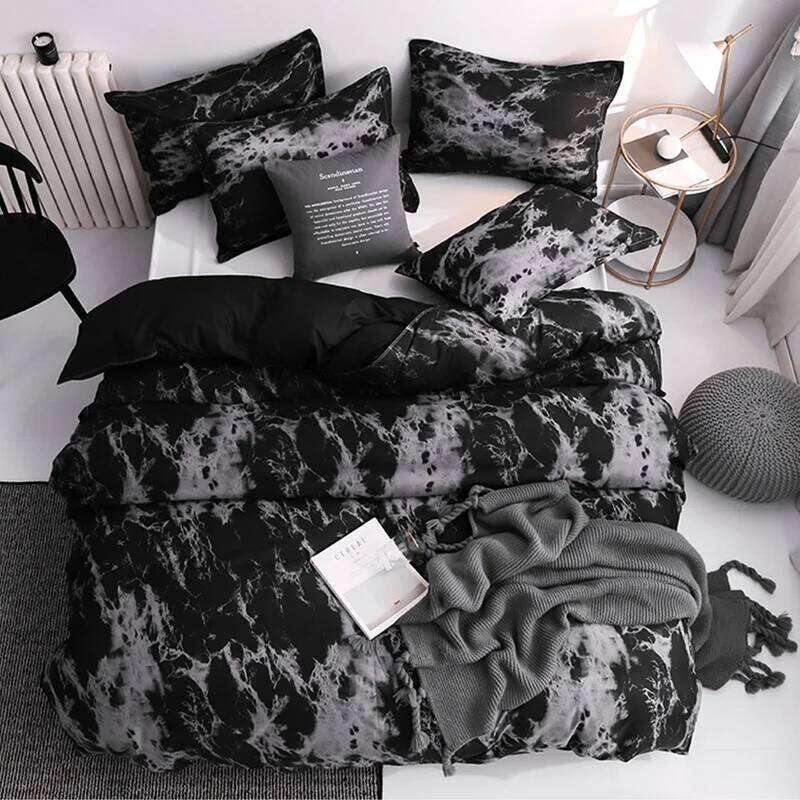 3pcs Duvet with Pillow Case Double Comforter Bedding Set Quilt Cover Queen/King Couple or Single Bed
