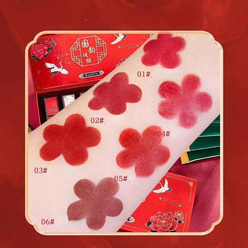 Chinese Style Carved Lipstick Set Forbidden City Christmas Gift Box Moisturizing Show Whiteness New Year Makeup Cosmetic W260311