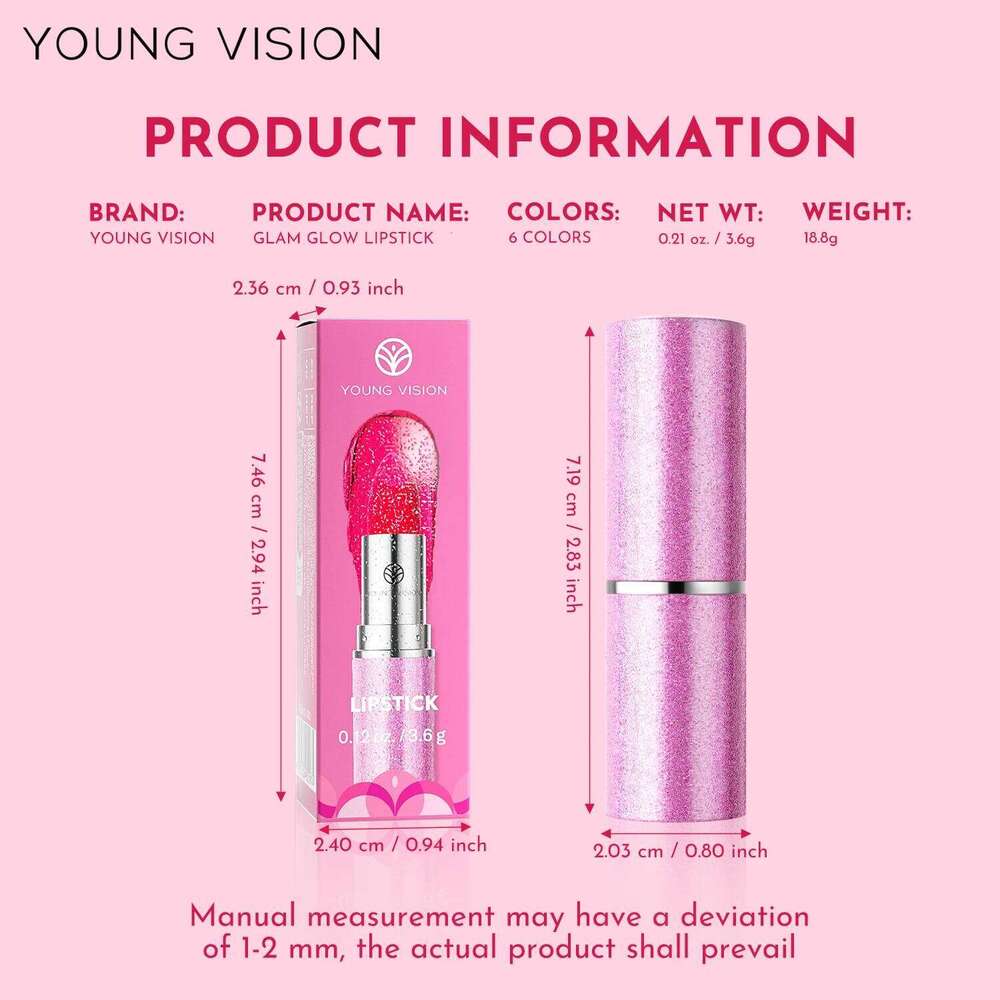 YOUNG VISION 6 colors available pearl with flash is not easy to fall temperature change lipstick color eye shadow W260311