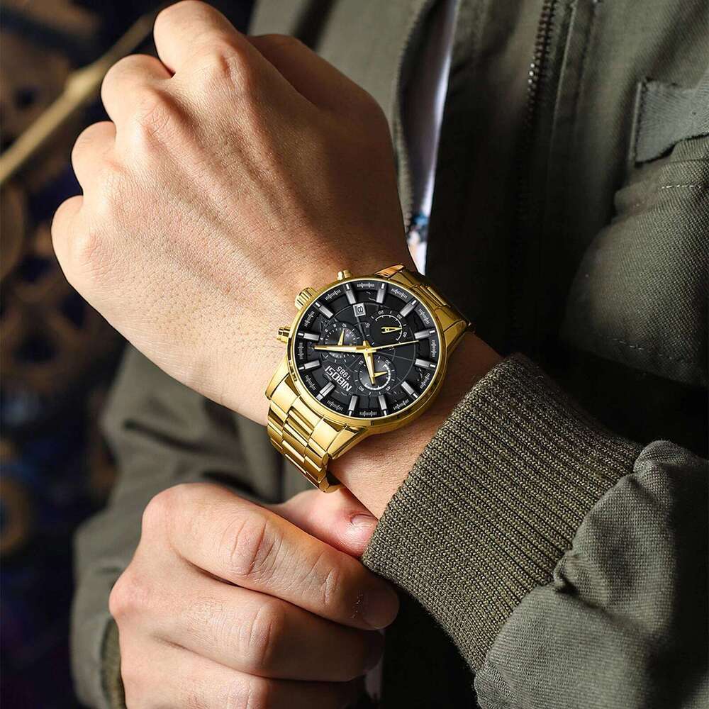NIBOSI 2025 New Men's Top Brand Luxury Quartz Watches For Men Auto Date Speed Chronograph Waterproof Wrist watch Reloj