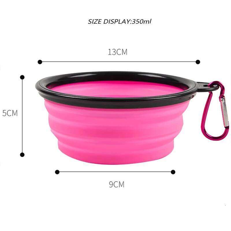 1000ml Large Collapsible Dog Pet Folding Silicone Outdoor Travel Portable Puppy Food Container Feeder Dish Bowl 26Y0312
