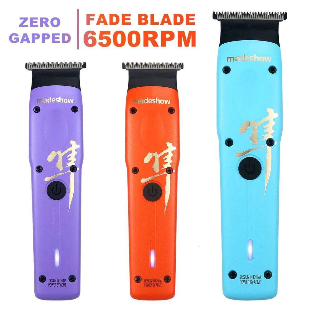 Madeshow M16 Men's Clipper DLC Coating T-Blade Zero Gapped 6500RPM DC Motor Professional Hair Trimmer Finishing Machine C260312