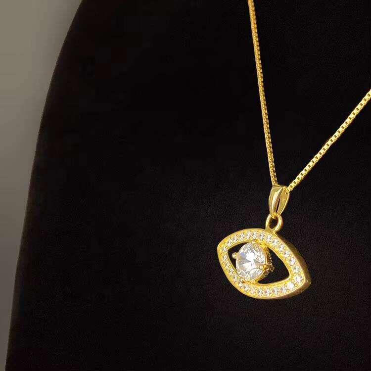 gold Vermeil Pendant Necklace Pure Sier VVS Moissanite Evil Demon Eye Fine Jewelry for Women and Men Gift