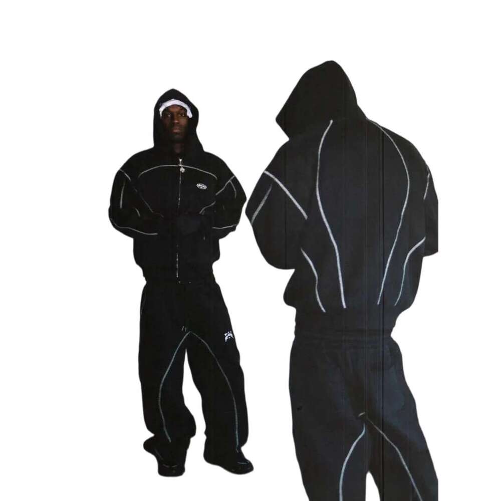 Men's Tracksuits 2026 New Model Embroidery Pullovers Hoodie trendy baggy casual Hooded graphic embroidery retro unisex Sweatshirts Free shipping 