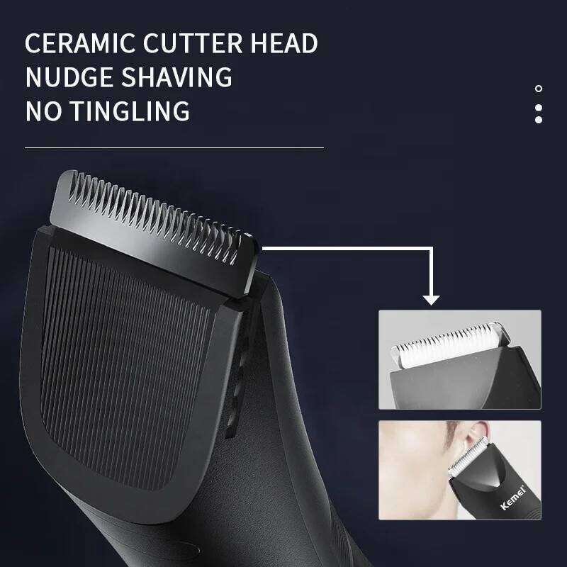 Kemei KM-1838 Groin Area Trimmer Lawn Mower Ceramic Blade Waterproof Wet Dry Clippers Pubic Armpit Body Hair Hygiene Razor C260312