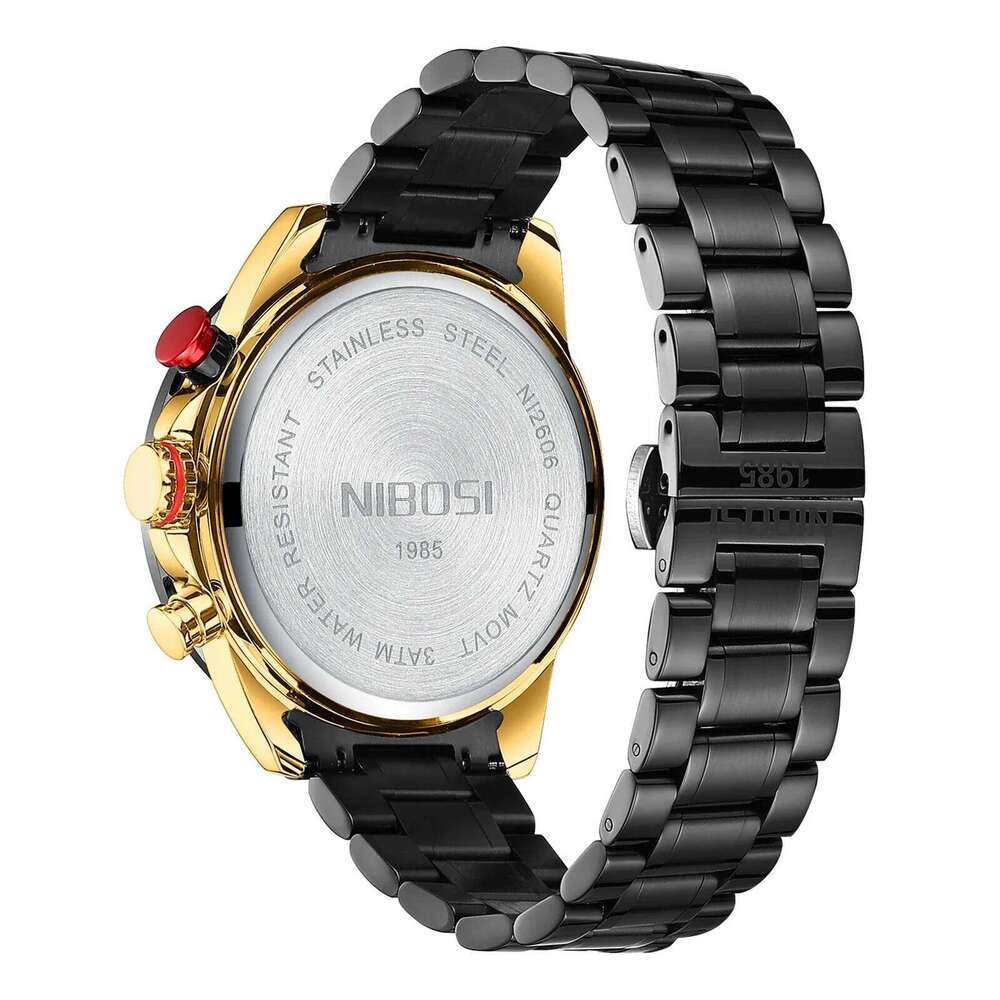 NIBOSI Military Sports Quartz Men's Watches Big Dial Watch Waterproof Luminous Date Chronograph Men Wristwatch Reloj Hombre