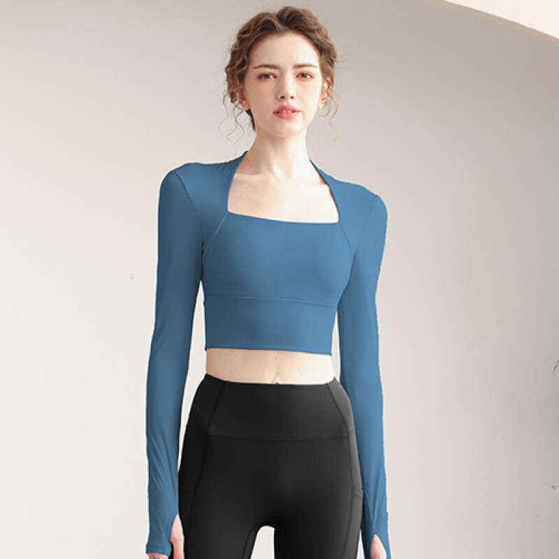 Designer Yoga clothing women, sexy tight-fitting sports crop top, elastic T-shirt, quick-dry, for running, gym, and Pilates