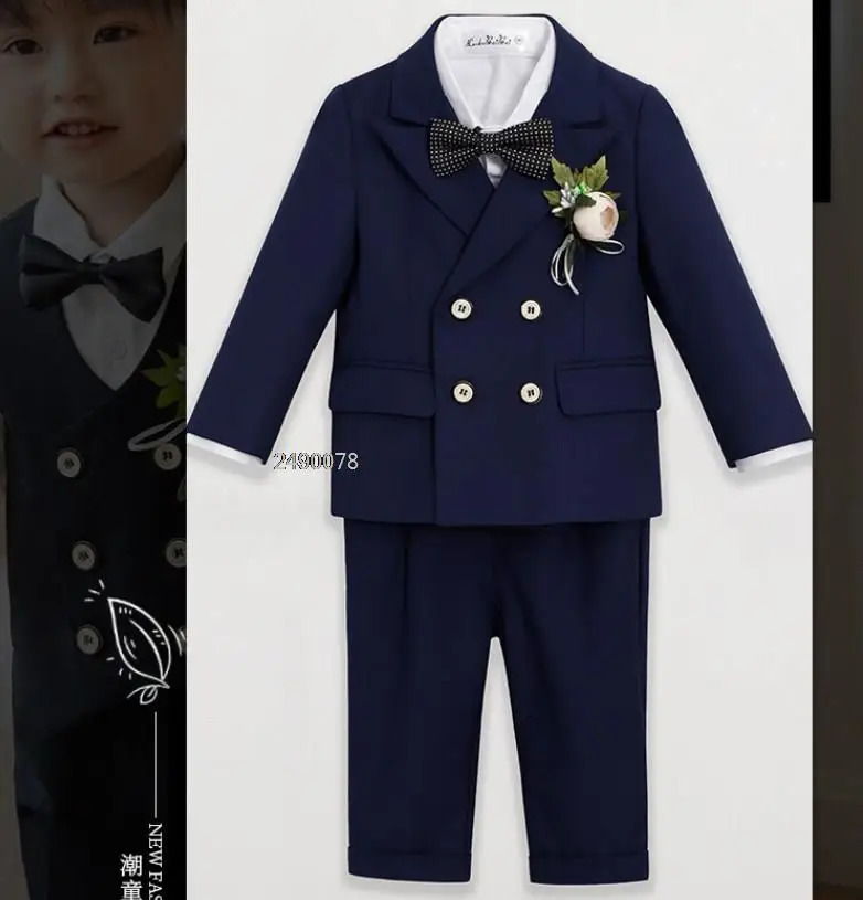 Flower Boys Wedding Suit Children Pography Dress Kids Stage Performance Formal Blazer Baby Birthday Ceremony Costume 260311