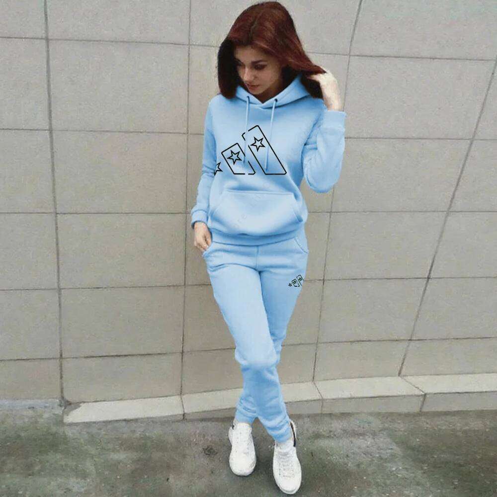 Hoodie Pants Sets Women's Autumn Winter Sweatshirt Sweatpant 2pcs Sports Outfits Home Outdoor Jogging Suit New Designer Clothes C260312