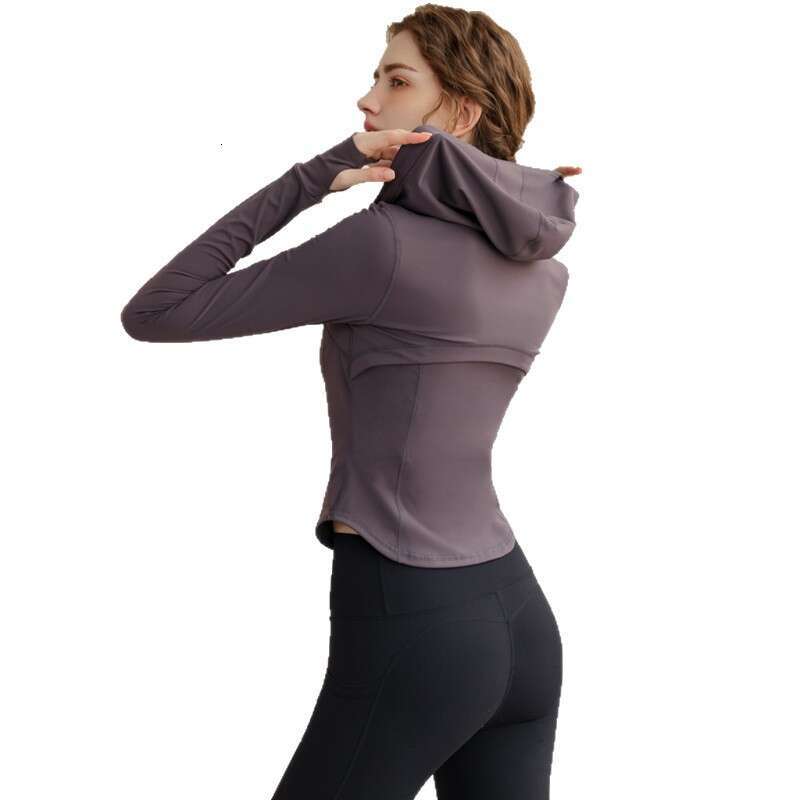 New yoga wear women, long-sleeved top Designer outdoor sports, fitness, cycling, zip-up hoodie for autumn and winter