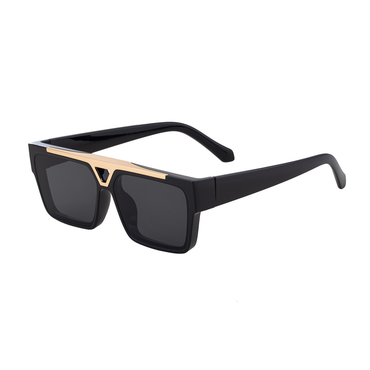 2026 New Fashion Square Frame Polarized Retro Double Bridge High-end Sun Protection Sunglasses for Men