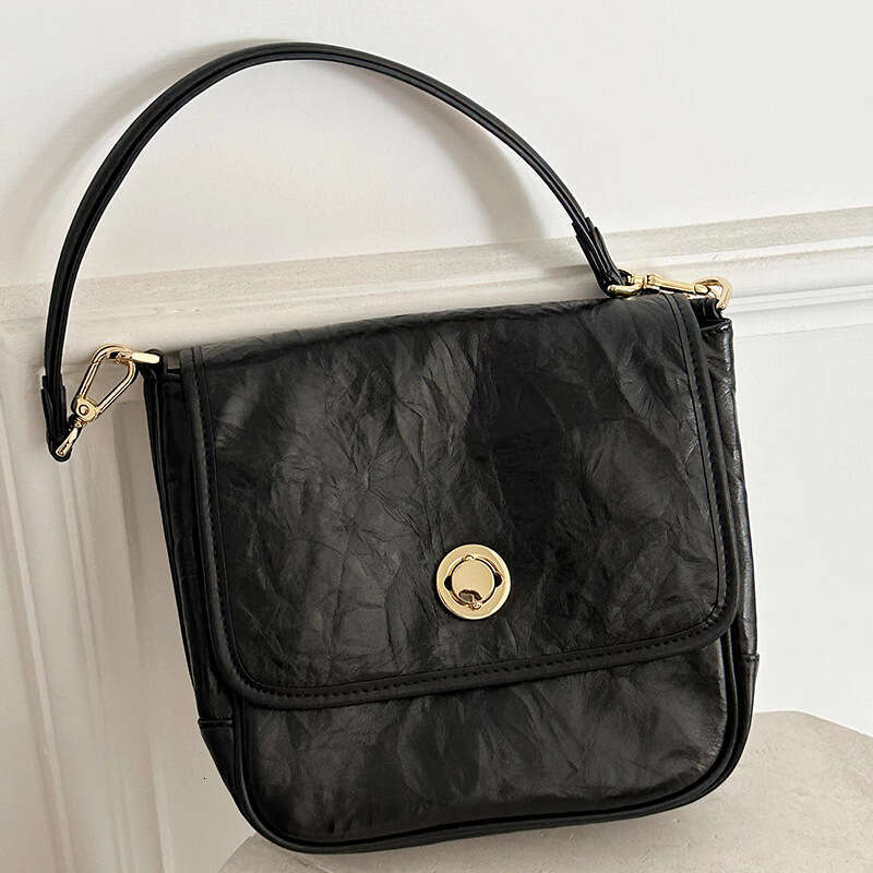 Luxury Shoulder Bags Totes Hobo New Single Underarm Top Layer Cowhide Hand Grasped Texture Women S Niche High End Wrinkled Retro Tote Bag SENYY