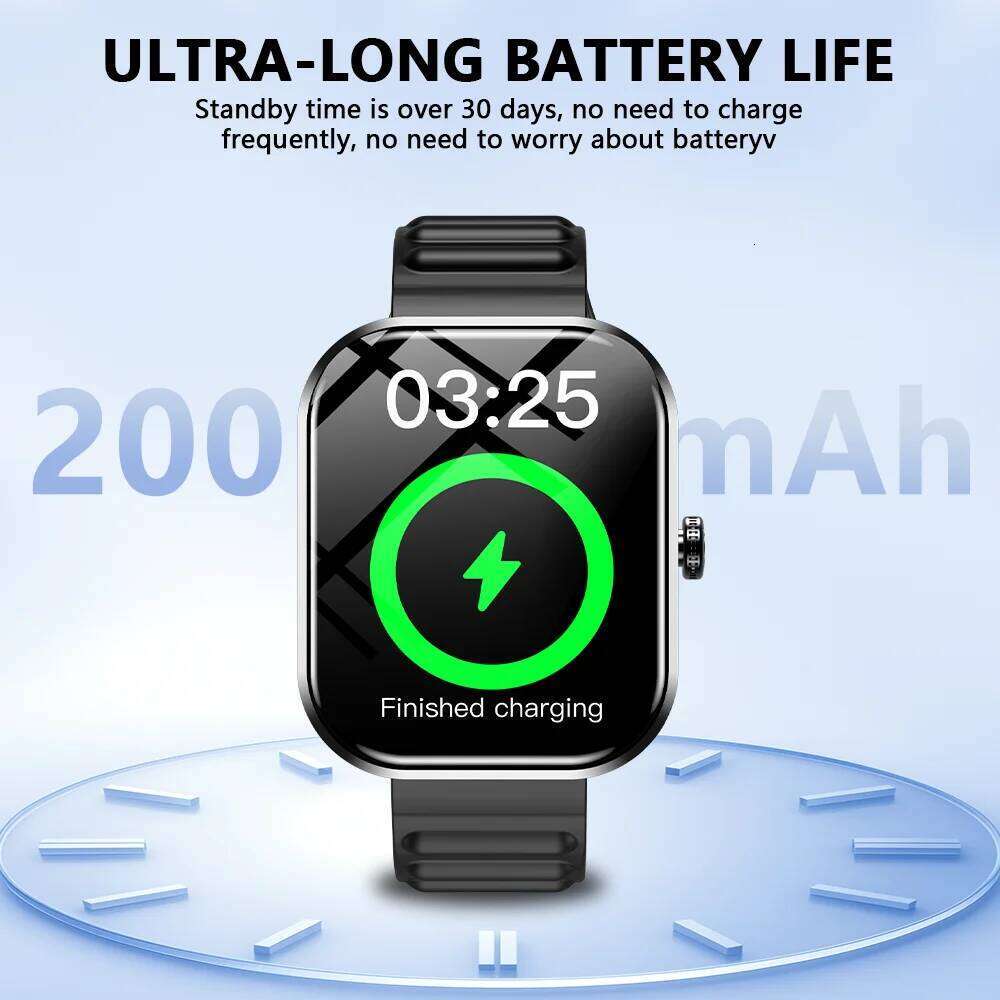 LAXASFIT New Watch with Calling Men's Health Monitoring Smart Notifications Voice Assistant Women's Smartwatch Gift