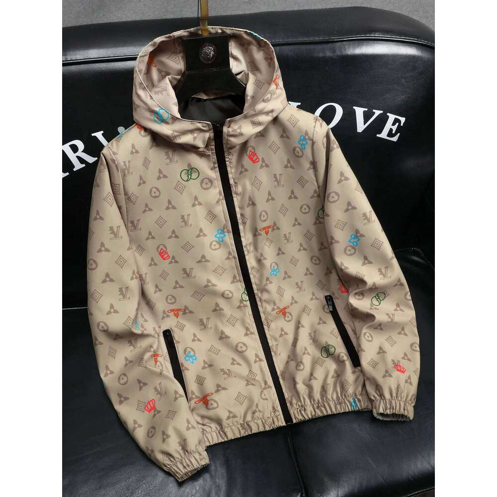 Trendy Men's Jaet Casual Faionable Large Size Spring Autumn Outerwear Polyester Nylon Cosite Fiber Windproof Zipper