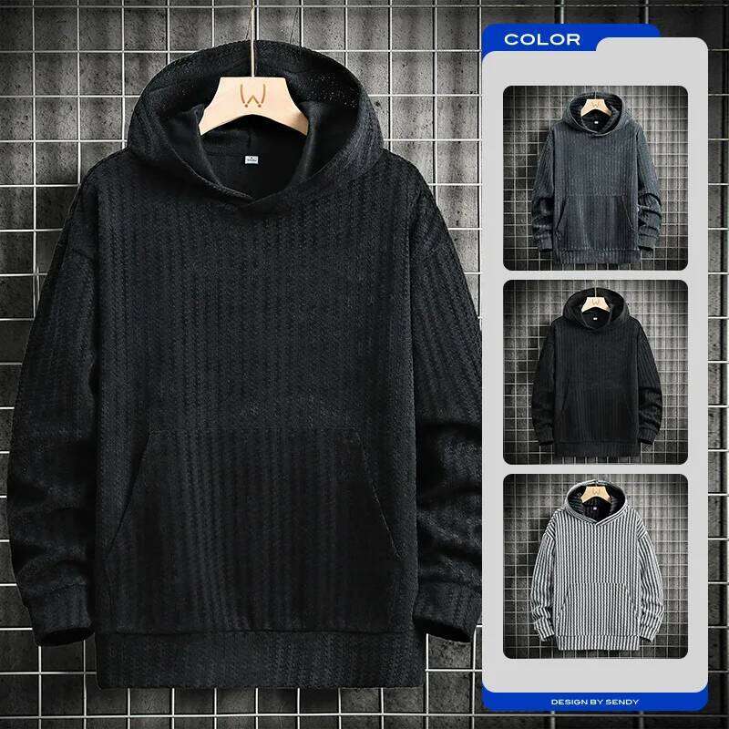 Men's hooded sweatshirt a new trendy fashionable urban loose pullover for autumn and winter