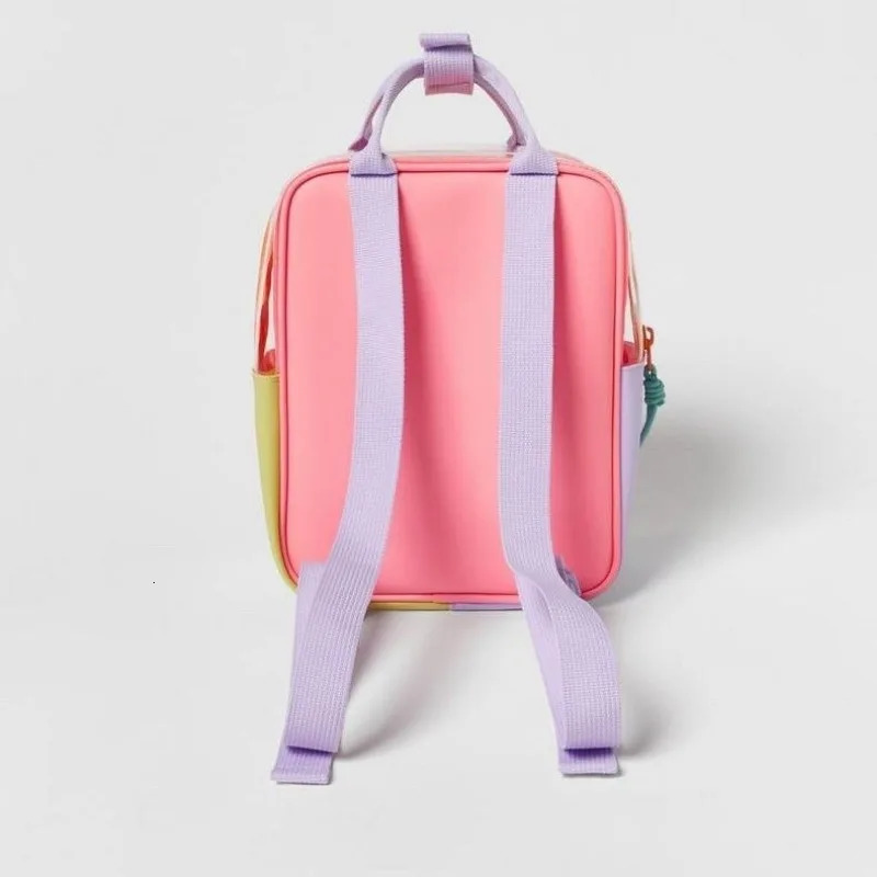 Cute Pink Kids Backpack for Girls Silicone Waterproof Toddler Bags School Accessories 260311