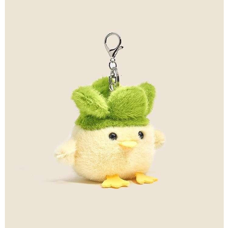 Couple Backpack Sound Garlic Bird Little Yellow Chicken Keychain Gift Plush Doll Bag Pendant Quirky
