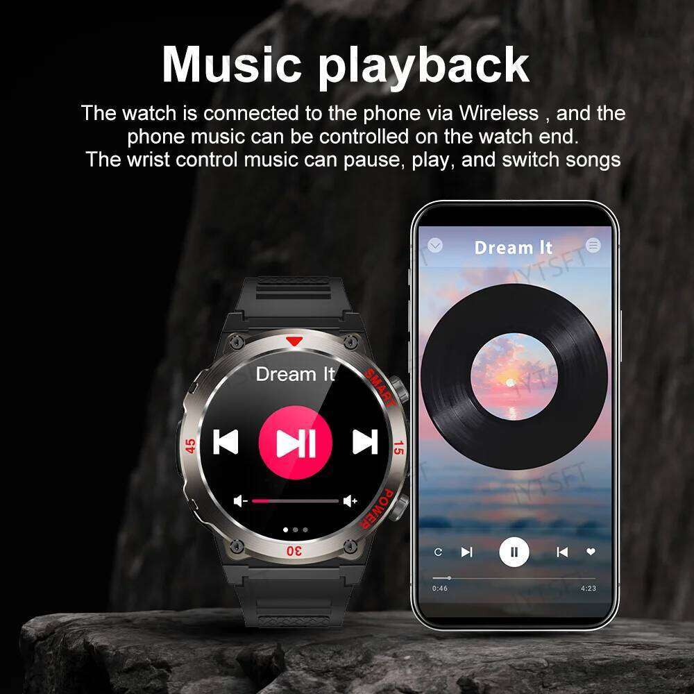 New Smart Watch 1.52 Inch HD Screen Sport LED Flashlight Heart Rate Fitness Tracker Bluetooth Call Smartwatch Men