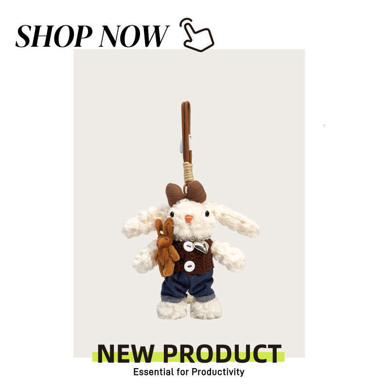 Dopamine Bunny Toy Bag Pendant Cute Birthday Gift for Best Friends Plush Cartoon Doll
