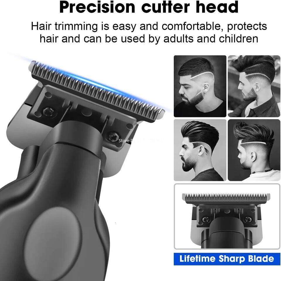 Kemei 2293 Professional Men Beard Trimmer Zero Gapped Cordless Clipper Barber Rechargeable Finish Hair Cutting Machine C260312