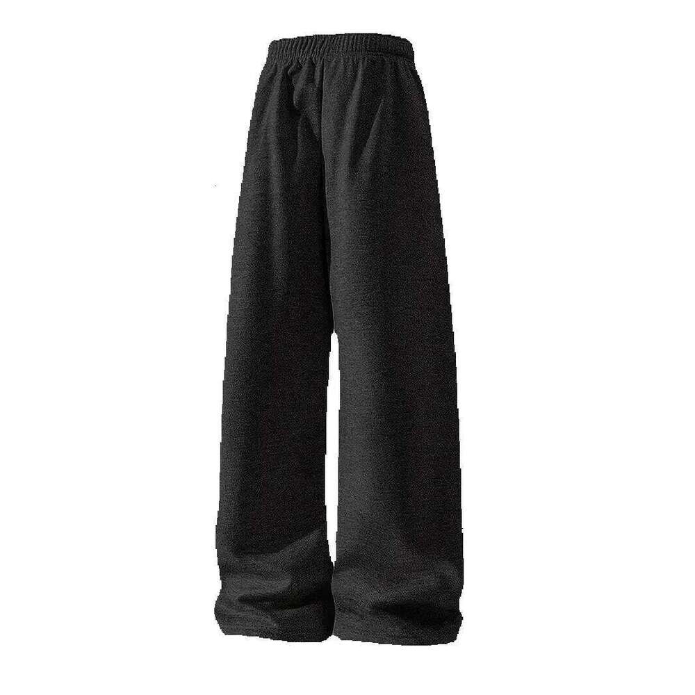 Men's Pants Pack Drawstring Fashion Man Sweatpants Solid Color Casual Straight Linen Loose Trousers Summer Baggy Men's Clothing