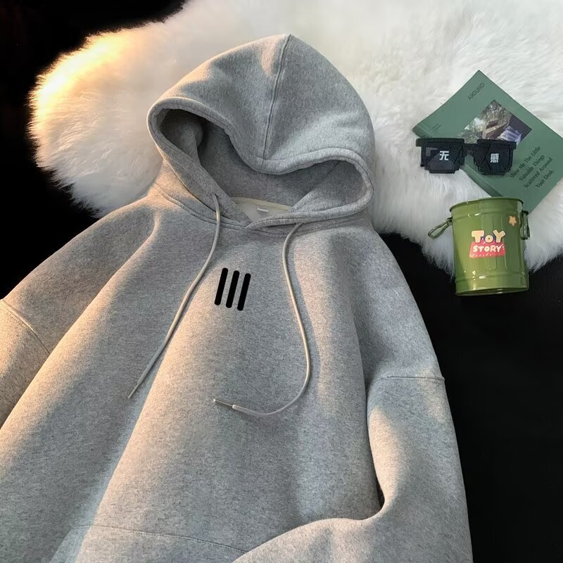 Retro Hooded Sweatshirt For Men Spring Autumn Winter New Trendy Brand Ins Heavyweight Designer Hoodie Clothing Black Jacket