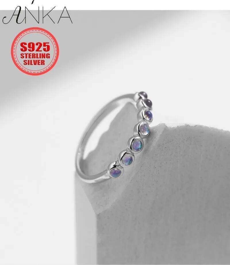 S925 sterling moonstone ring, diamond lined and stacked wearing silver rings for women engagement ring jewelry H260312