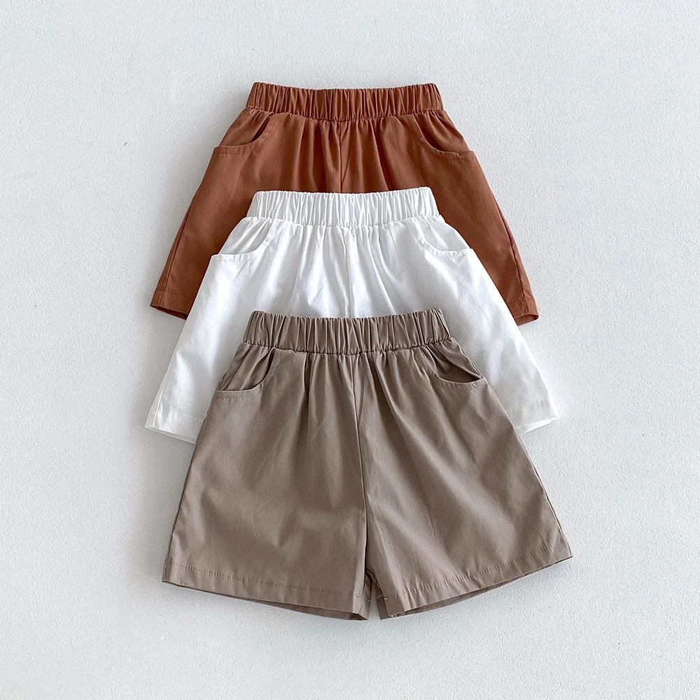 Vintage Baby Girls Boys Shorts Summer Cozy Cotton Breathable 3 Pockets n Kids Short Pants Children Bloomers 260311