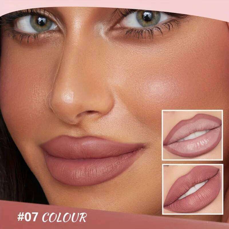 12 Color Matte Lipstick Lip Liner Set Nude Long Lasting Non-Stripping W260311