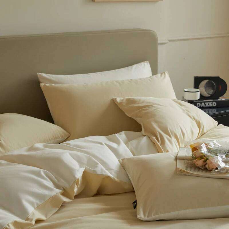 A-Class 100s Long-Staple Cotton Sateen Brushed Solid Bedding Duvet Cover Set Luxurious Milled Softness, Smooth H260312