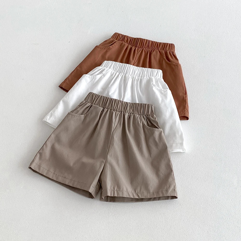 Vintage Baby Girls Boys Shorts Summer Cozy Cotton Breathable 3 Pockets n Kids Short Pants Children Bloomers 260311