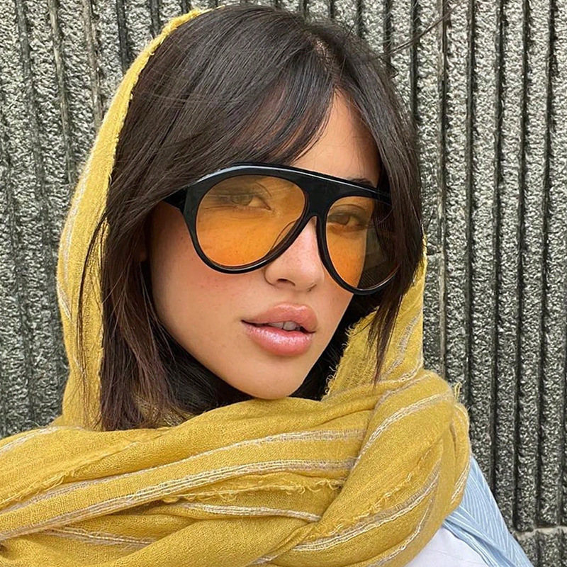 Retro Toad Sunglasses for Women, European and American Ins, Large Frame Street Photography, High End, Internet Celebrity Sunscreen, Personalized Fashi