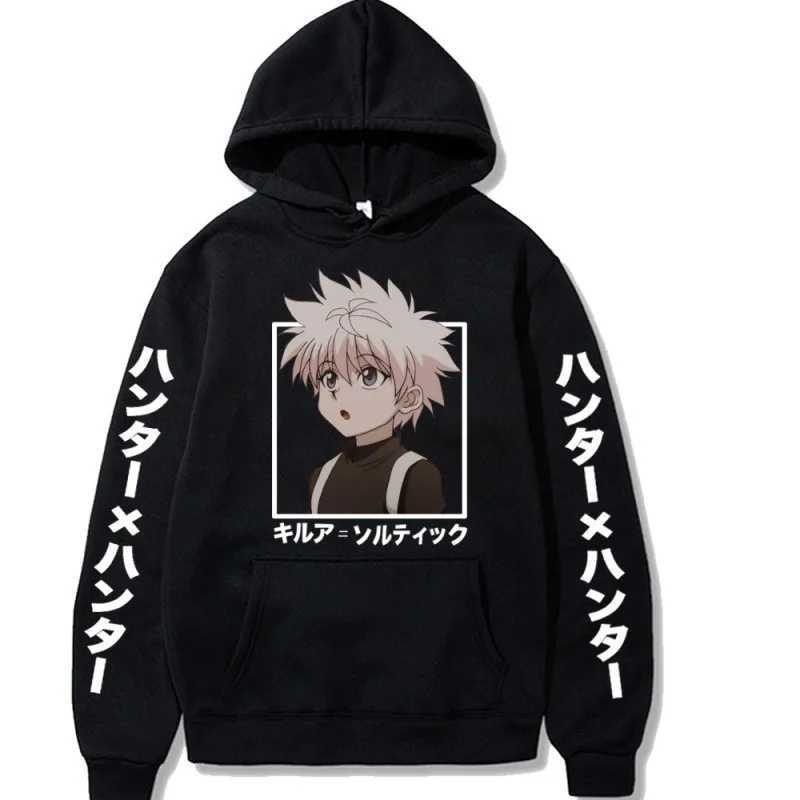New Hoodies Killua Zoldyck Print Fashion Sweatshirt Hip Hop Casual Unisex Autumn Winter Fleece Streetwear Tops Male Sudaderas M260312