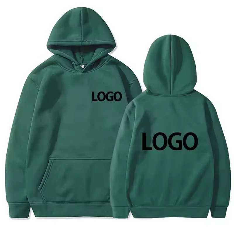DIY Customize Your Mens and Womens Casual Hoodie Top Solid Color Street Personalized Sports Shirt Customized Gift M260312
