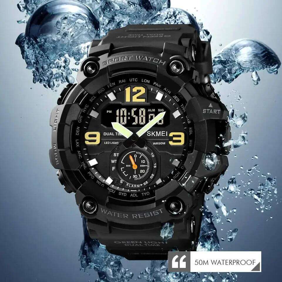 SKMEI 1637 Military Watch for Men Camouflage Waterproof Sports Style Digital Wristwatches Stopwatch Mens Clock Montre Homme 1155