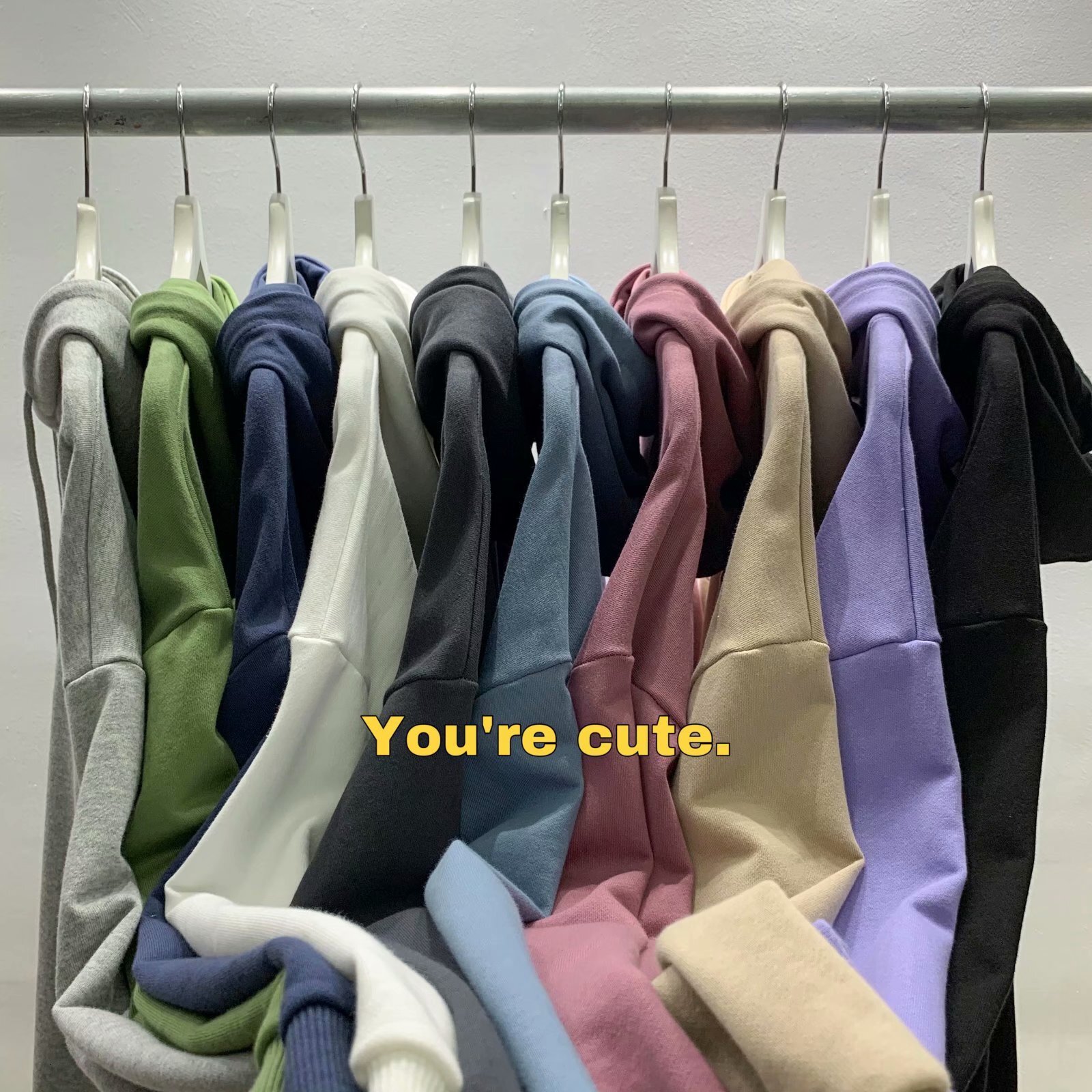 New Style Long-sleeve Fleece-lined Hooded Couple's Sweatshirt Solid Designer Hoodie Color Casual Loose-fit Men's Autumn Pullover Hoodie