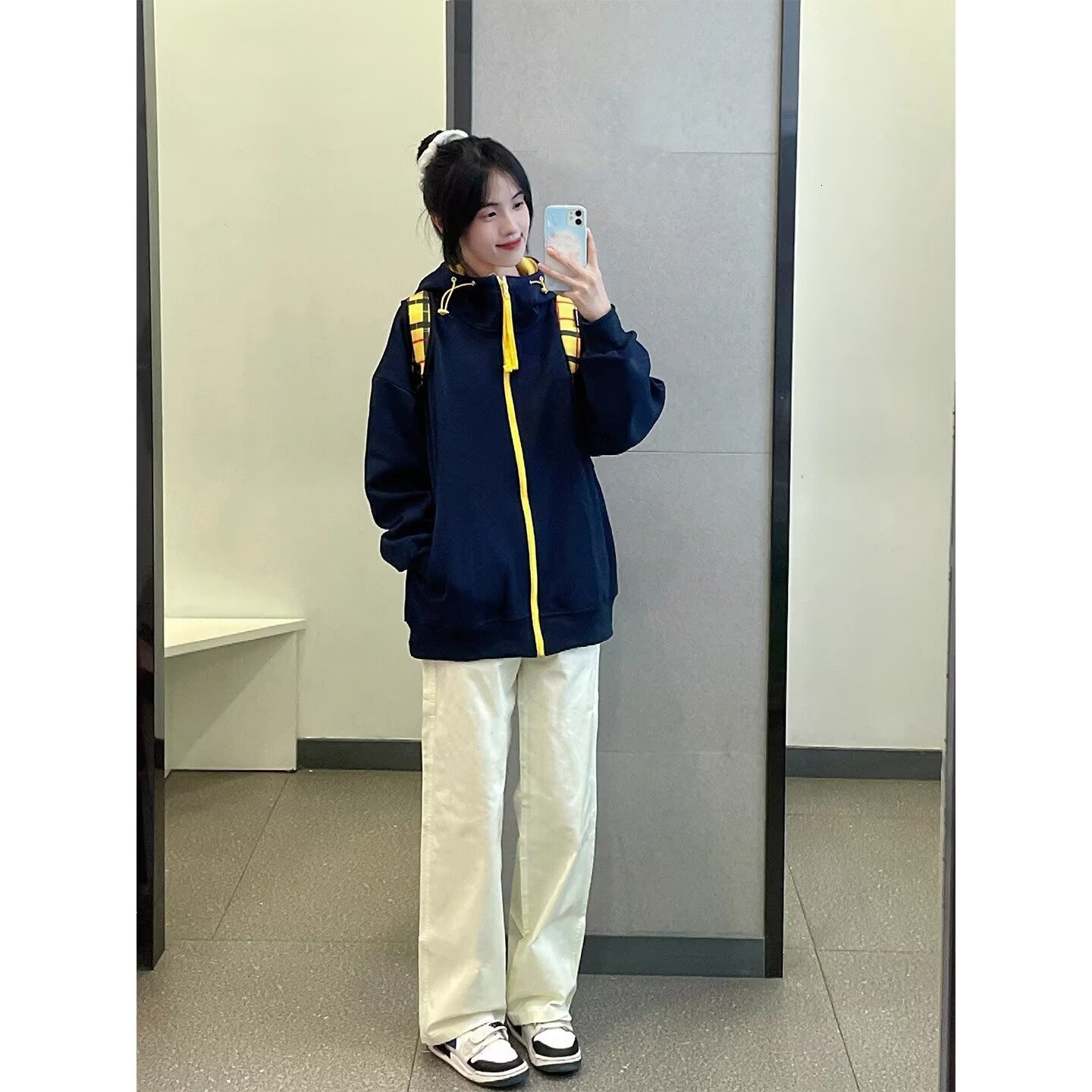 Hooded Cardigan Sweatshirt For Men And Women Spring And Autumn Thin Style Trendy Retro Designer Hoodie Color-blocked Sports Fashion Jacket