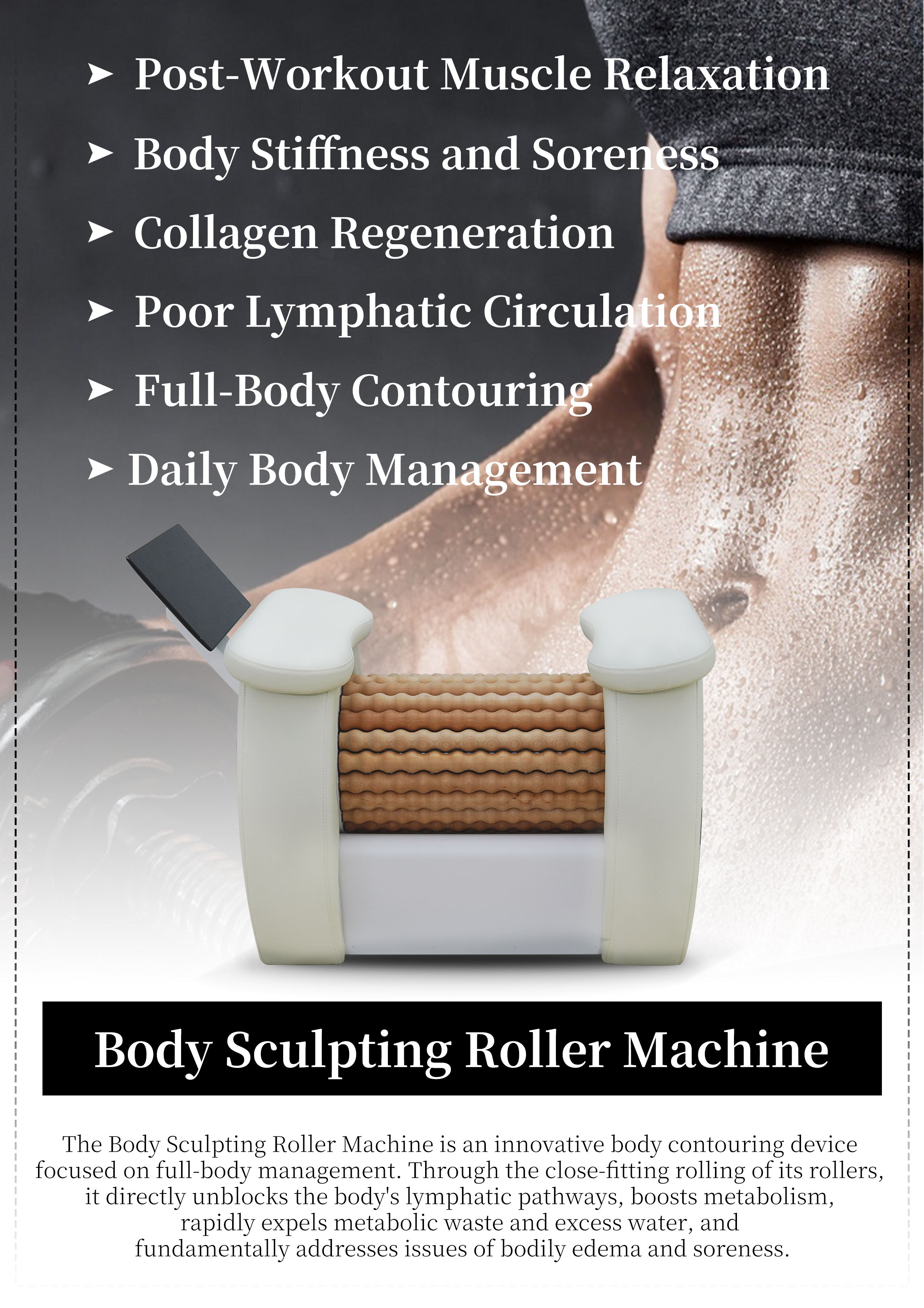 Body Slimming Roller Massage Chair for Full Body Relaxation Relieve Muscle Soreness and Lymphatic Drainage