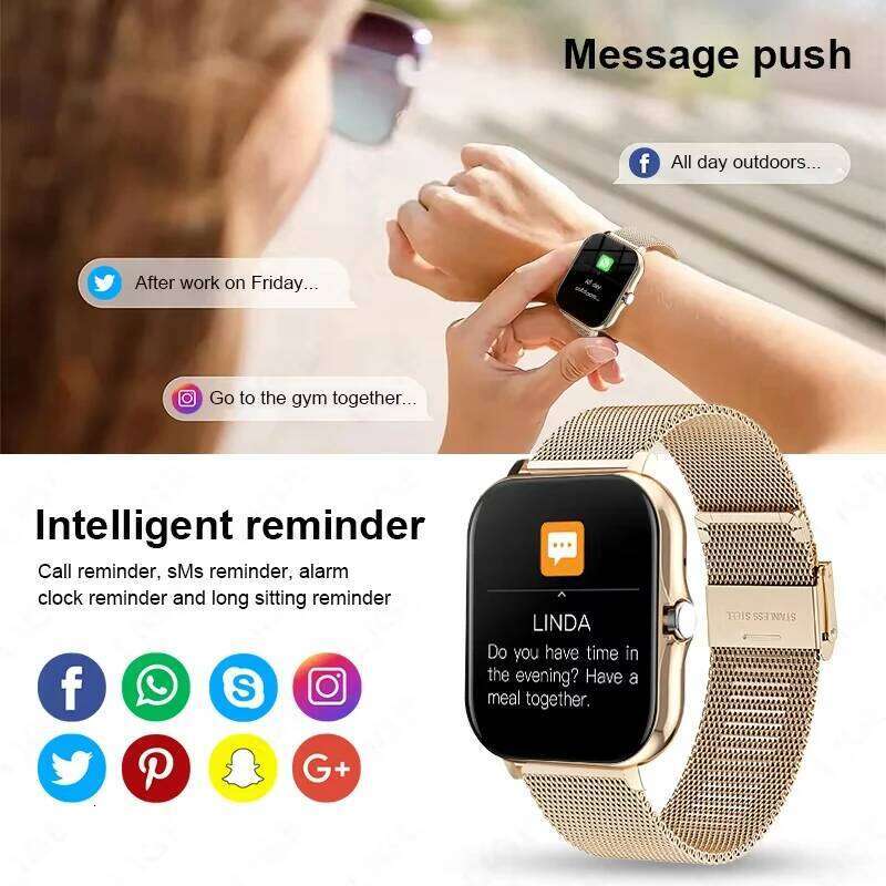 LAXASFIT 2025 New Fashion Smart Watch 1.83-inch HD Screen Bluetooth Calling Smartwatch for Men and Women Holiday Gift