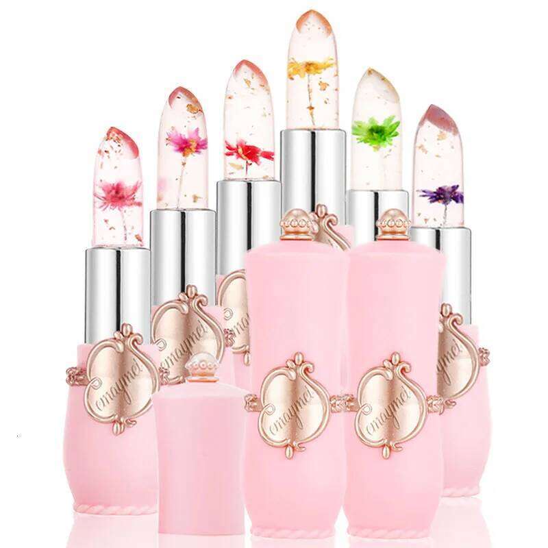 Wholesale 24 PCS Lip Balm Set Flowers Colour Changing Lipsticks Long Lasting Moisturizing Jelly Warm Pink Lipstick W260311