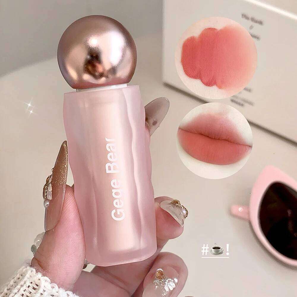 Gege Bear Mud, Soft, High Pigment for Long-lasting Wear, and Brightening Velvet Matte Finish Lip Color W260311