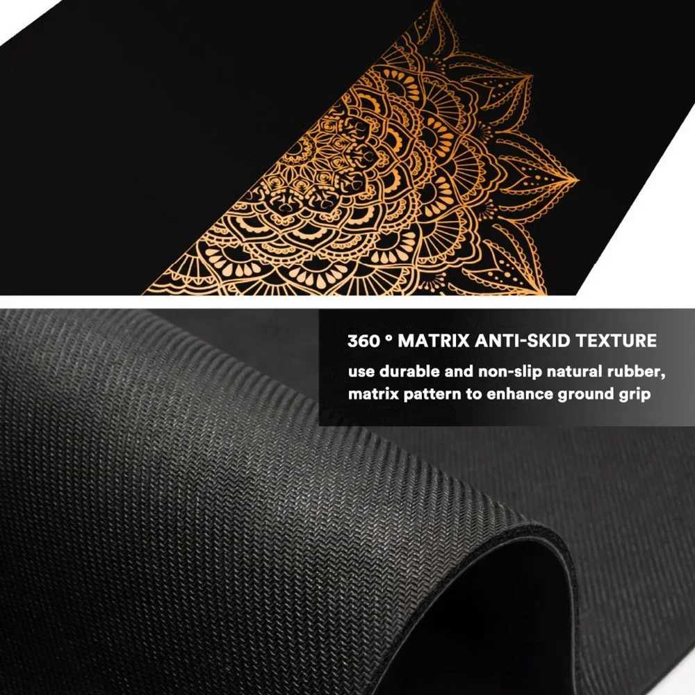 183cm Home Exercise PU Yoga Durable Natural Rubber Yoga Mat Non Slip Tapete Yoga High-quality Sports Pad Gym Fitness Accessories M260312