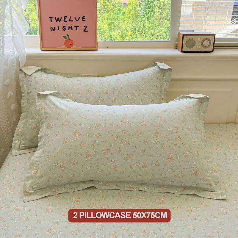 Printed Duvet Set 100% Cotton Bedding Set, Soft Breathable Quilt Cover Pillowcase,for Single Couple Bed Size H260312