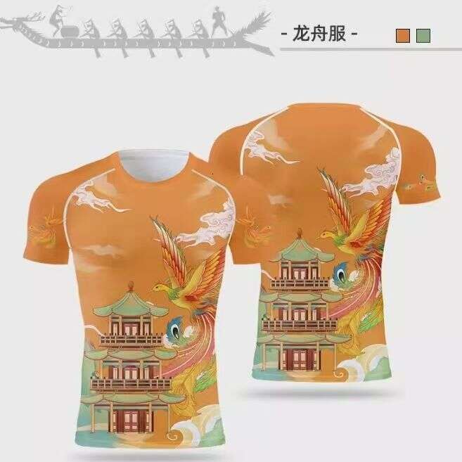Summer Customized Quick-Dry Chinese Dragon Boat Sports Shirt For Men And Women, Short-Sleeved, Breathable, Oversized, Loose-Fit T-Shirt WKERSIY